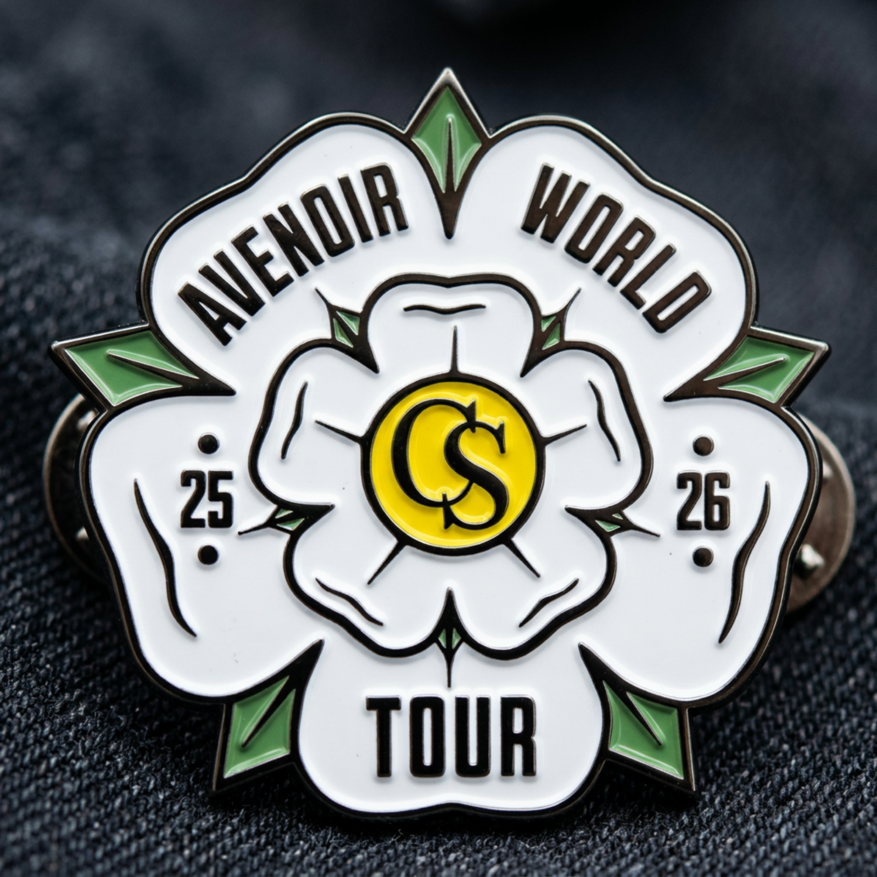 Avenoir White Rose of York Pin